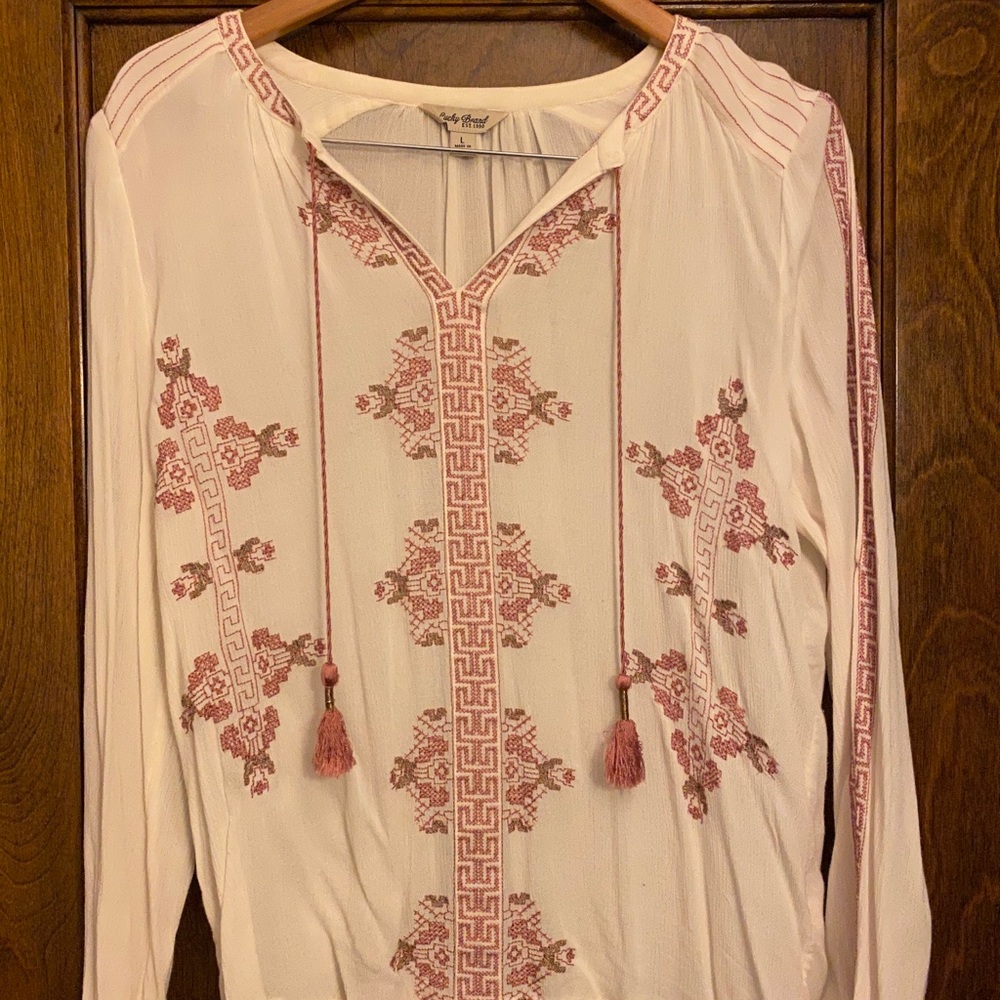 Lucky Brand peasant blouse